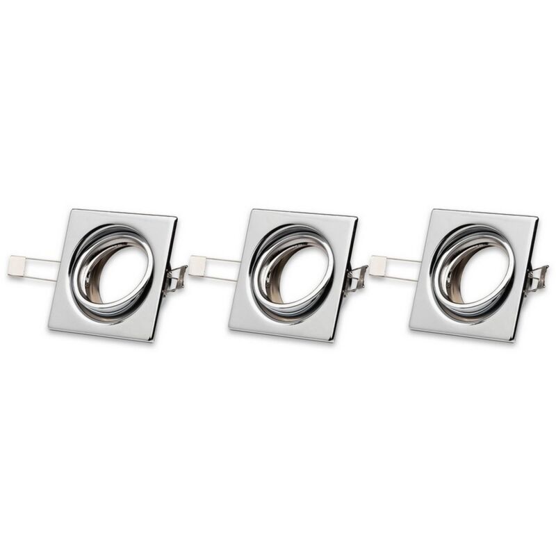 foto del prodotto epikasa faretto rotte, metallo, argento, 8,3x8,3x0,2 cm