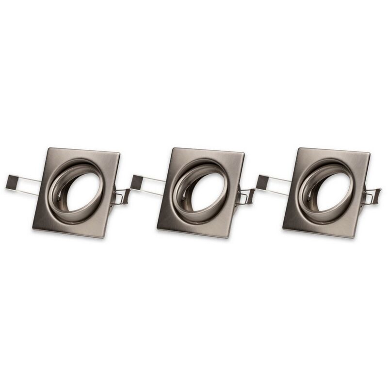 foto del prodotto epikasa faretto rotte, metallo, argento, 8,3x8,3x0,2 cm