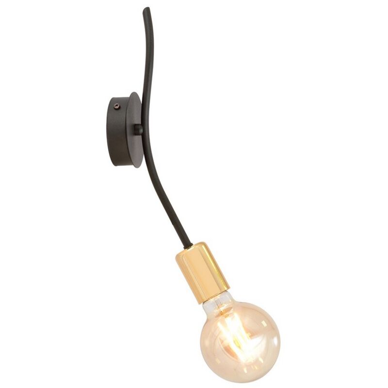 foto del prodotto epikasa lampada a parete bolt, acciaio verniciato a polvere, nero, 9x35x9 cm