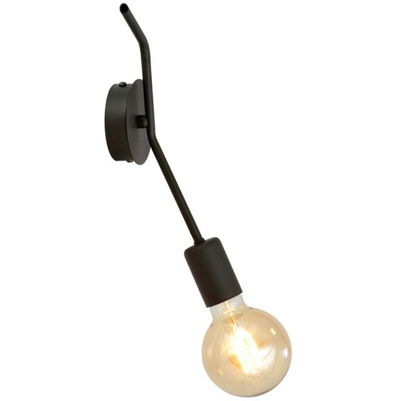 foto del prodotto epikasa lampada a parete frix, acciaio verniciato a polvere, nero, 9x35x9 cm