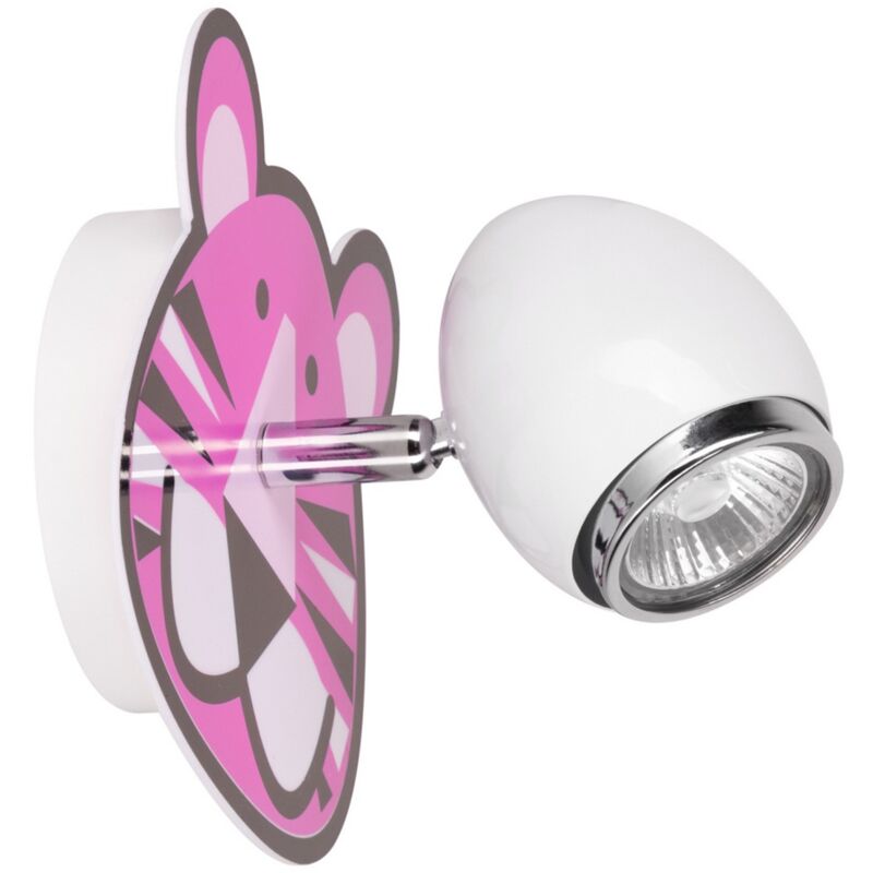 foto del prodotto epikasa lampada a parete per bambini baby, metallo, tessuto, bianco, argento, 14x14x15 cm