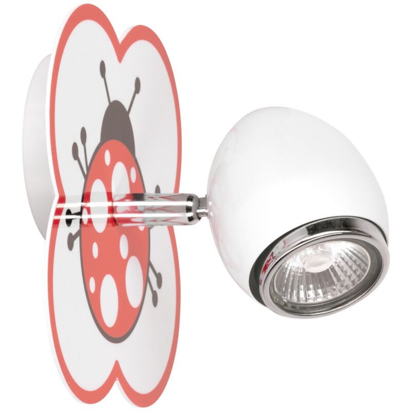 foto del prodotto epikasa lampada a parete per bambini baby, metallo, tessuto, bianco, argento, 16x13,5x16 cm