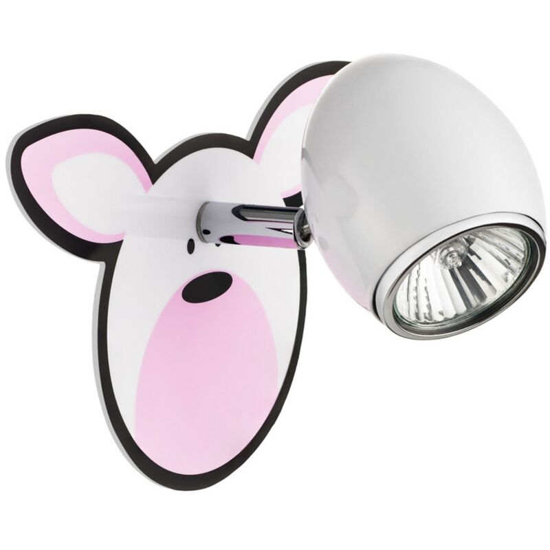 foto del prodotto epikasa lampada a parete per bambini baby, metallo, tessuto, bianco, argento, 20x14x14,5 cm