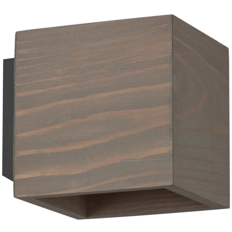 foto del prodotto epikasa lampada a parete scheur, legno, metallo, marrone, nero, 11x13x11 cm