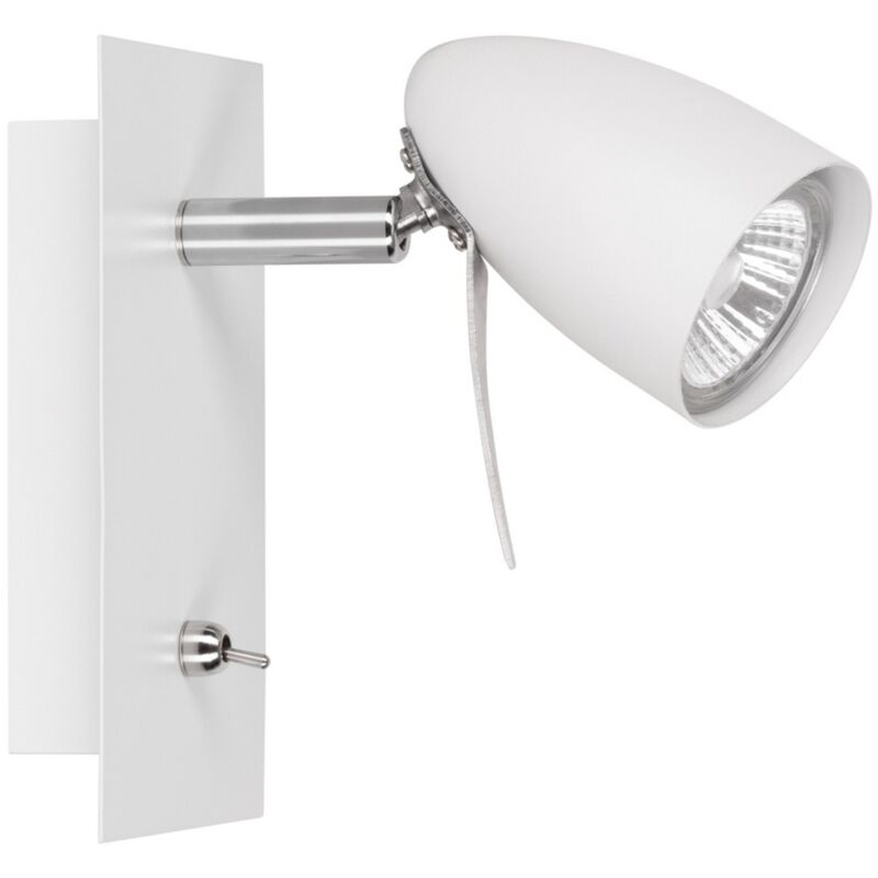 foto del prodotto epikasa lampada a parete senna, metallo, bianco, argento, 10x10x15 cm