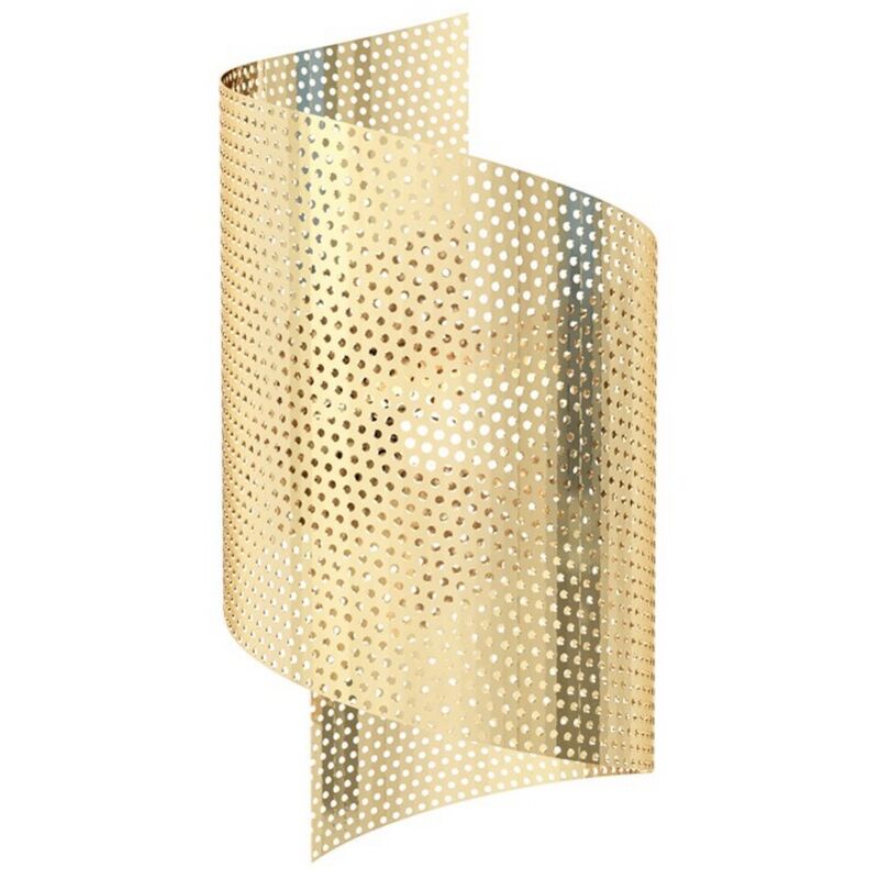 foto del prodotto epikasa lampada a parete spiral, metallo, plastica, oro, 17x29x17 cm