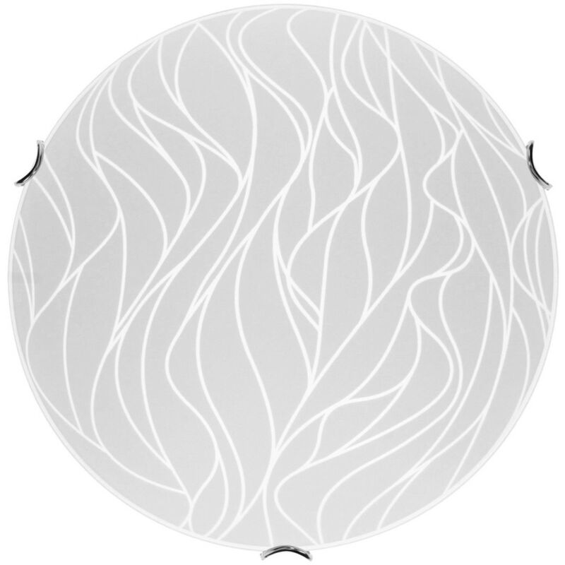 foto del prodotto epikasa lampada a soffitto aisne, metallo, vetro, bianco, 40x40x10 cm
