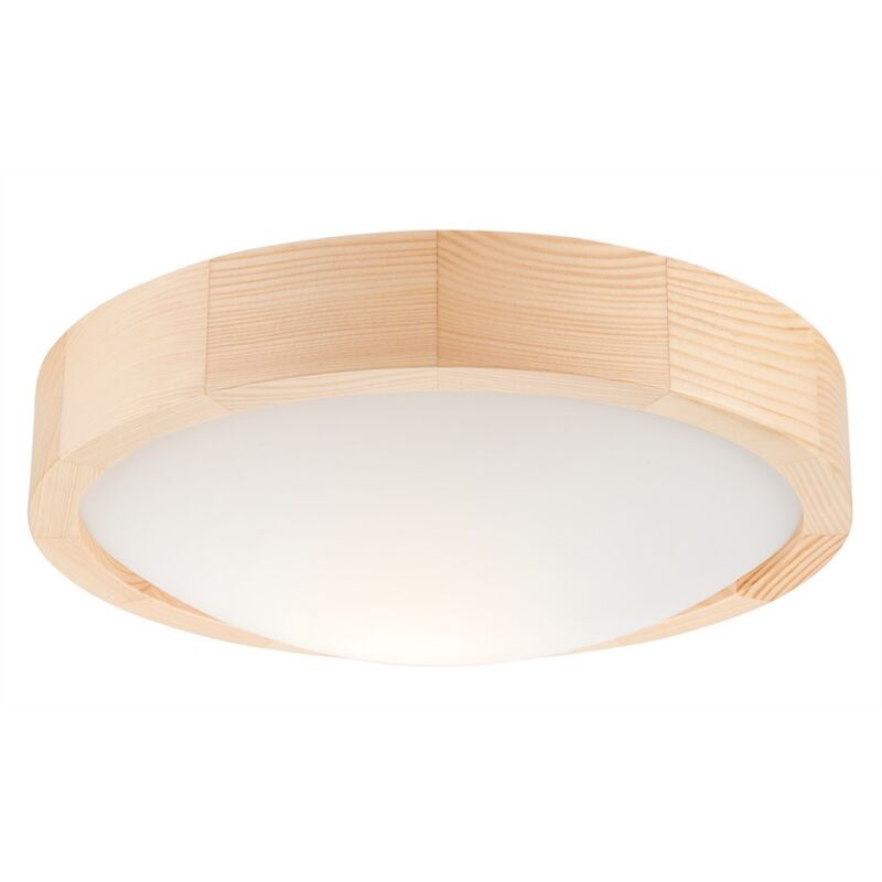 foto del prodotto epikasa lampada a soffitto anello, legno, vetro, marrone, 27x27x3 cm