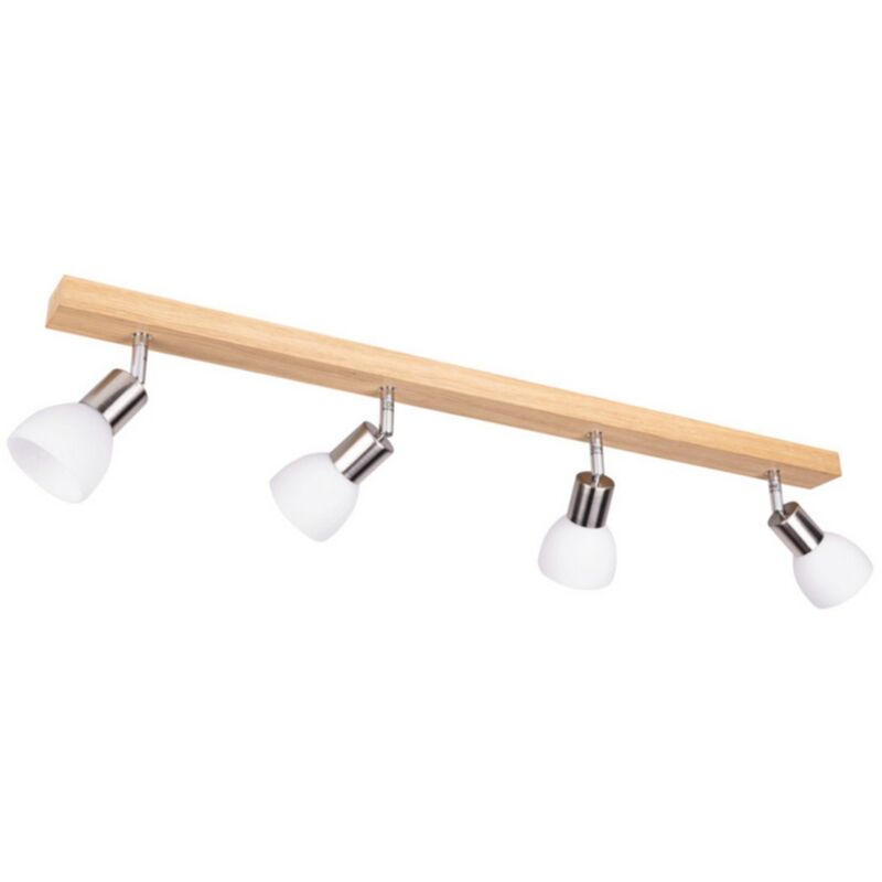 foto del prodotto epikasa lampada a soffitto arcadio, legno, vetro, marrone, bianco, 6x85x18 cm
