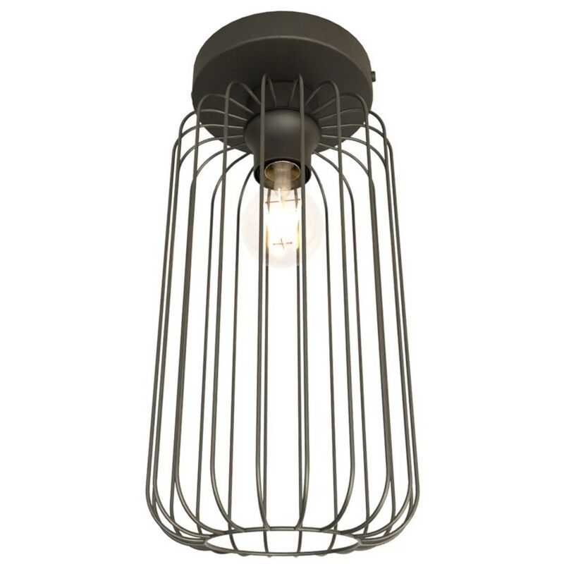 foto del prodotto epikasa lampada a soffitto barn, metallo, plastica, nero, 16x35x35 cm