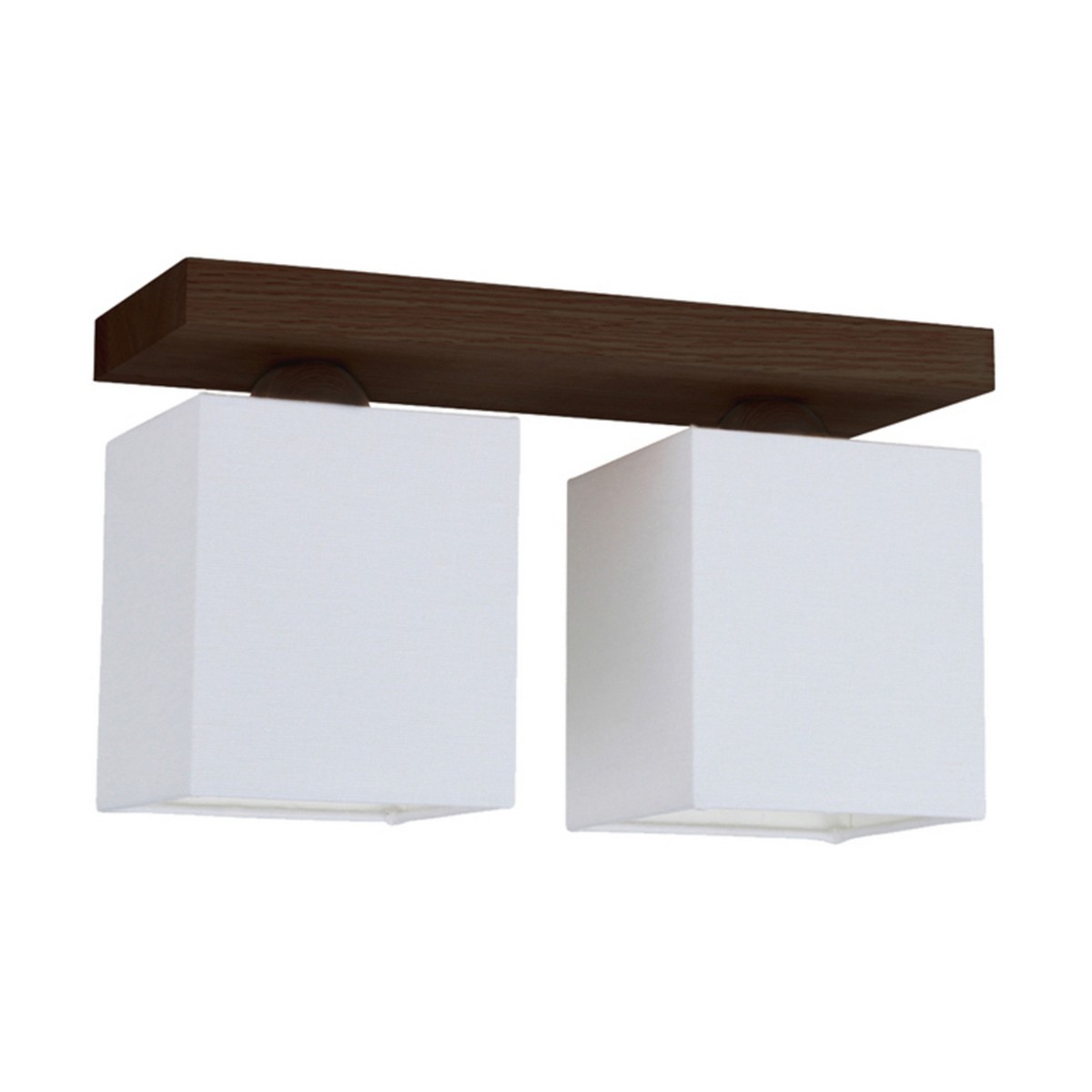 foto del prodotto epikasa lampada a soffitto caledonia, legno, tessuto, marrone, bianco, 13,5x35x20 cm
