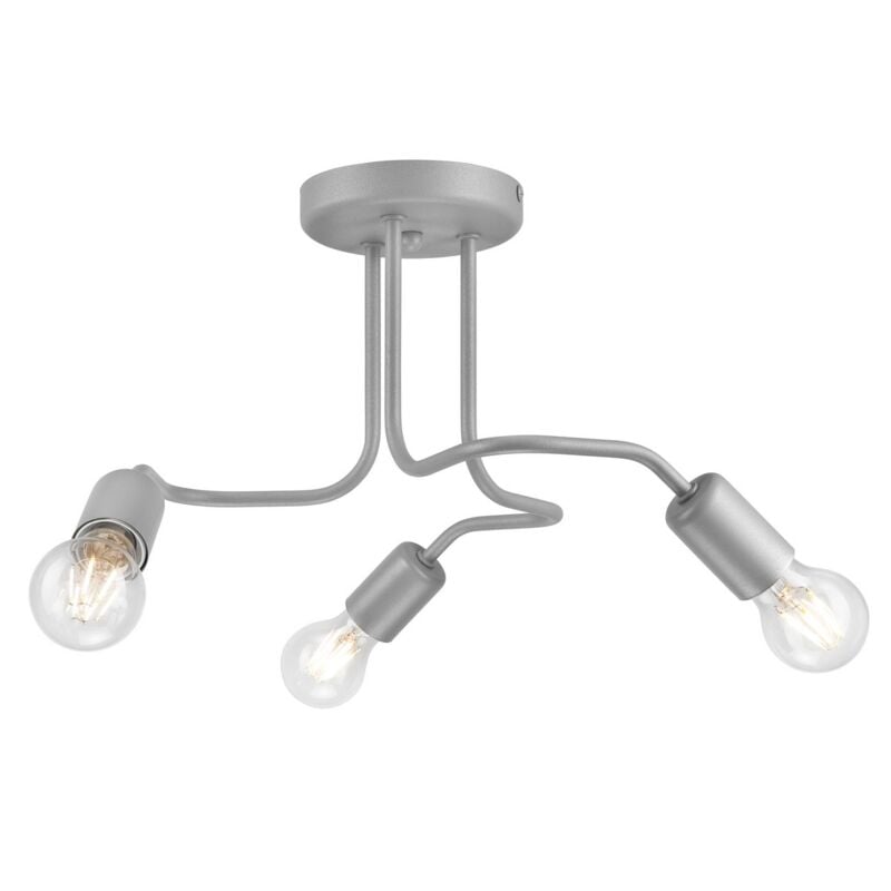 foto del prodotto epikasa lampada a soffitto charlie, metallo, argento, 26x40x40 cm