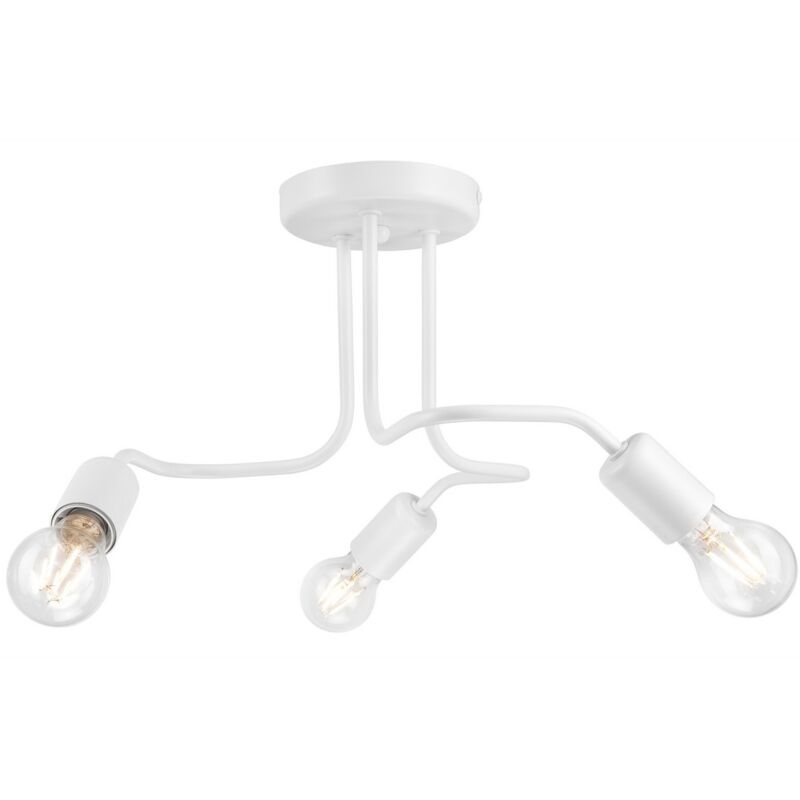 foto del prodotto epikasa lampada a soffitto charlie, metallo, bianco, 26x40x40 cm