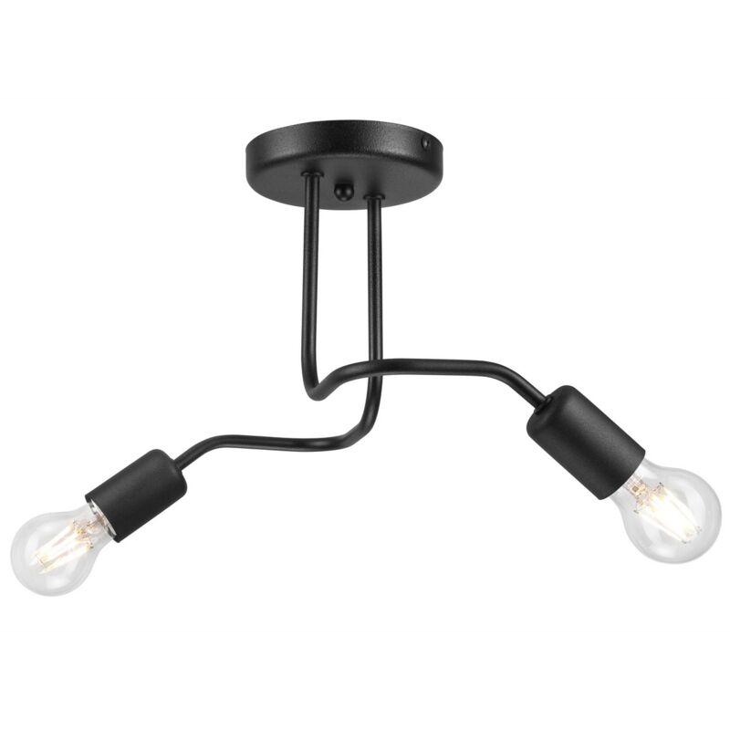 foto del prodotto epikasa lampada a soffitto charlie, metallo, nero, 26x45x32 cm