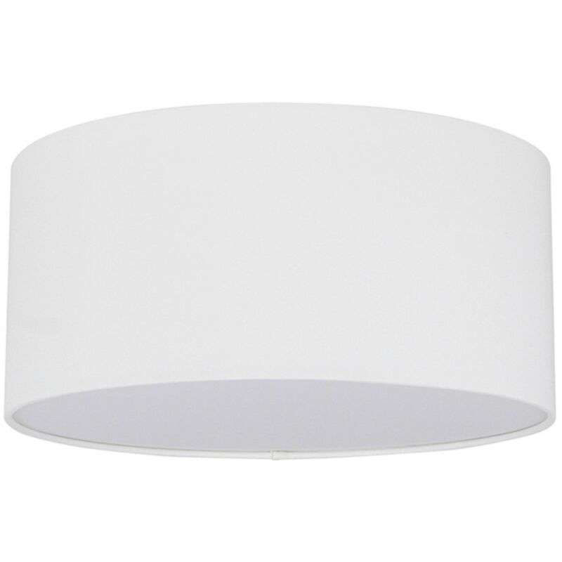 foto del prodotto epikasa lampada a soffitto chiers, metallo, tessuto, bianco, 28x28x13 cm