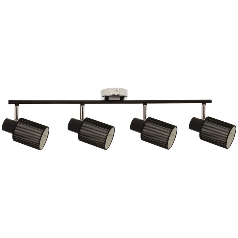 foto del prodotto epikasa lampada a soffitto danio, metallo, tessuto, nero, 78x9x21 cm