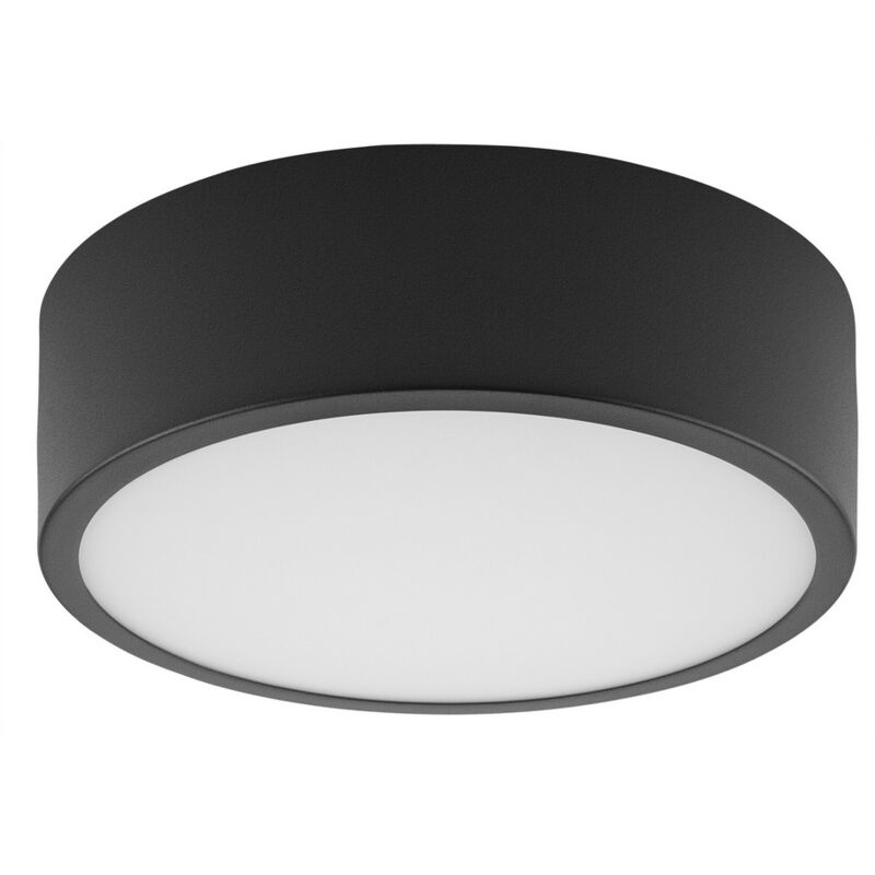 foto del prodotto epikasa lampada a soffitto dante, acciaio, vetro, nero, 26x26x8 cm