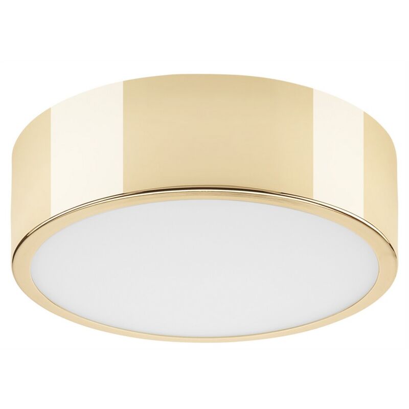 foto del prodotto epikasa lampada a soffitto dante, acciaio, vetro, oro, 26x26x8 cm