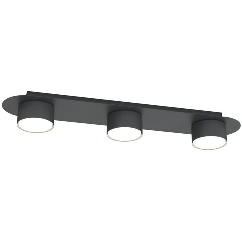 foto del prodotto epikasa lampada a soffitto diaz, metallo, plastica, nero, 55x11x7 cm
