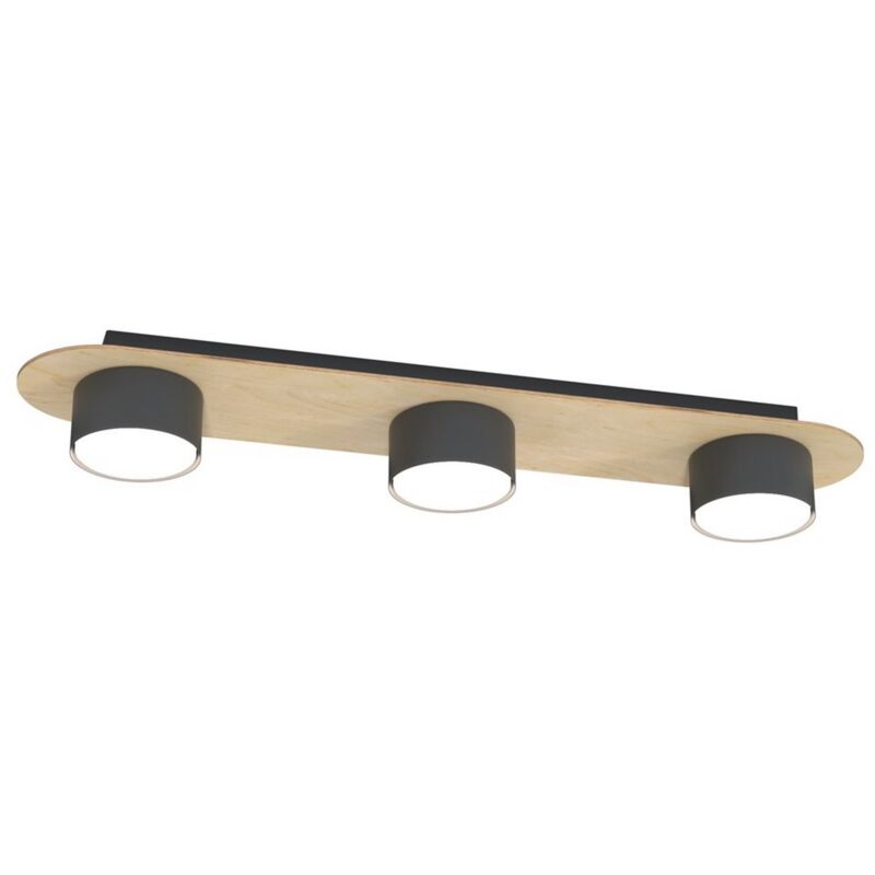 foto del prodotto epikasa lampada a soffitto diaz, metallo, plastica, nero, 55x11x7 cm