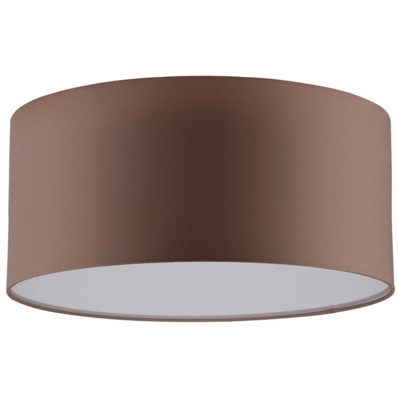 foto del prodotto epikasa lampada a soffitto domml, metallo, tessuto, bianco, marrone, 28x28x13 cm