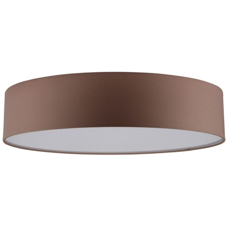 foto del prodotto epikasa lampada a soffitto domml, metallo, tessuto, bianco, marrone, 48x48x13 cm
