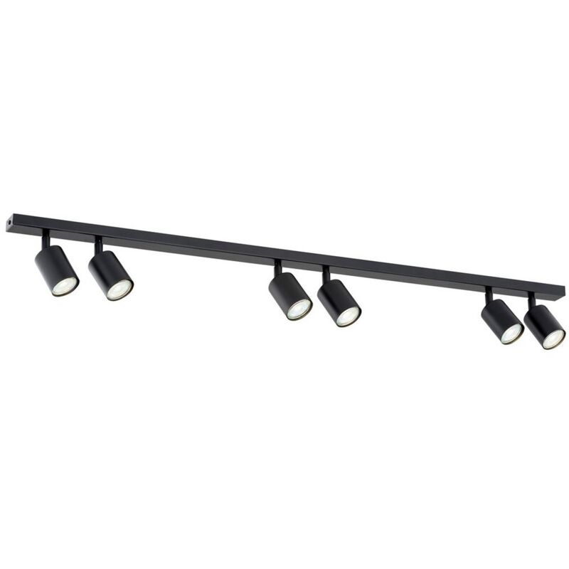 foto del prodotto epikasa lampada a soffitto flash, acciaio verniciato a polvere, nero, 116x14x4 cm
