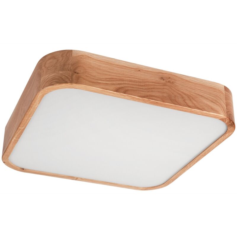 foto del prodotto epikasa lampada a soffitto gaspar, legno, vetro, marrone, 45x45x8 cm