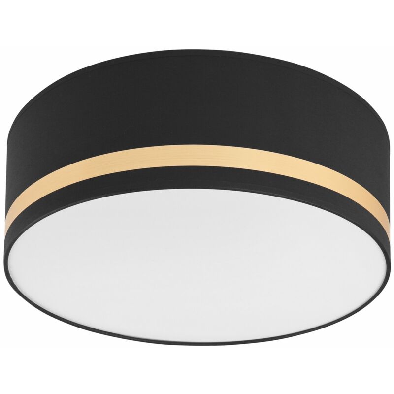 foto del prodotto epikasa lampada a soffitto gloria, tessuto, plastica, nero, 35x35x16 cm