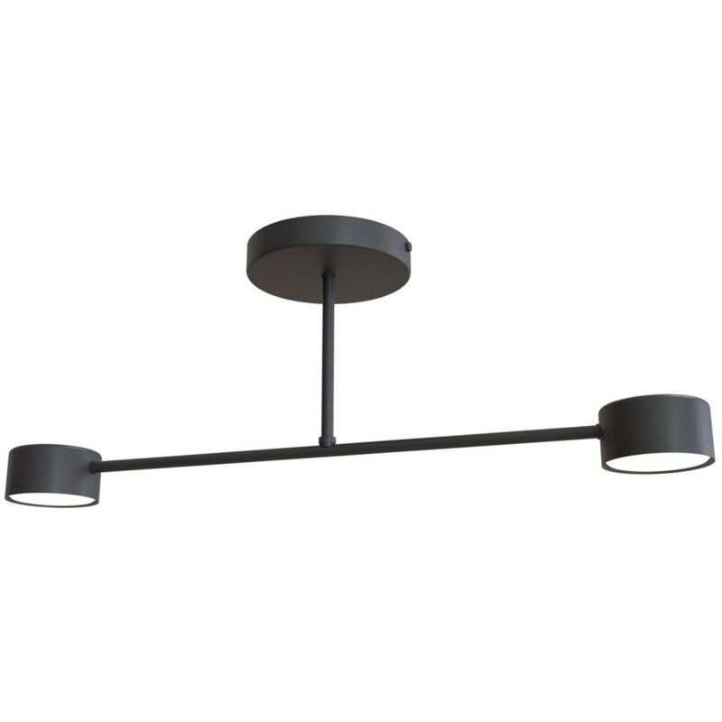 foto del prodotto epikasa lampada a soffitto halo, metallo, plastica, nero, 60x20x8 cm
