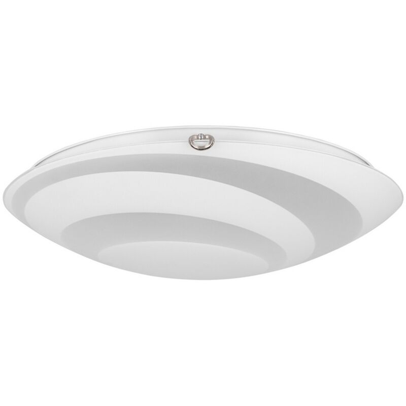 foto del prodotto epikasa lampada a soffitto havel, metallo, vetro, argento, bianco, 50x50x10 cm