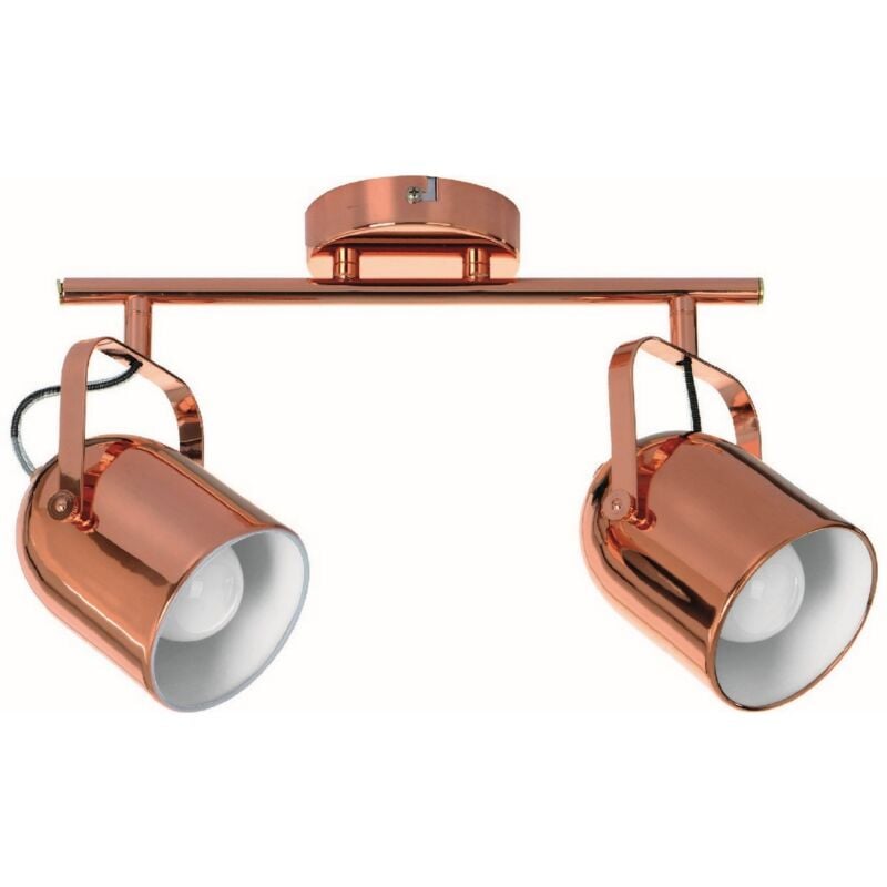 foto del prodotto epikasa lampada a soffitto inga, metallo, rame, bianco, 38,5x13,5x21 cm