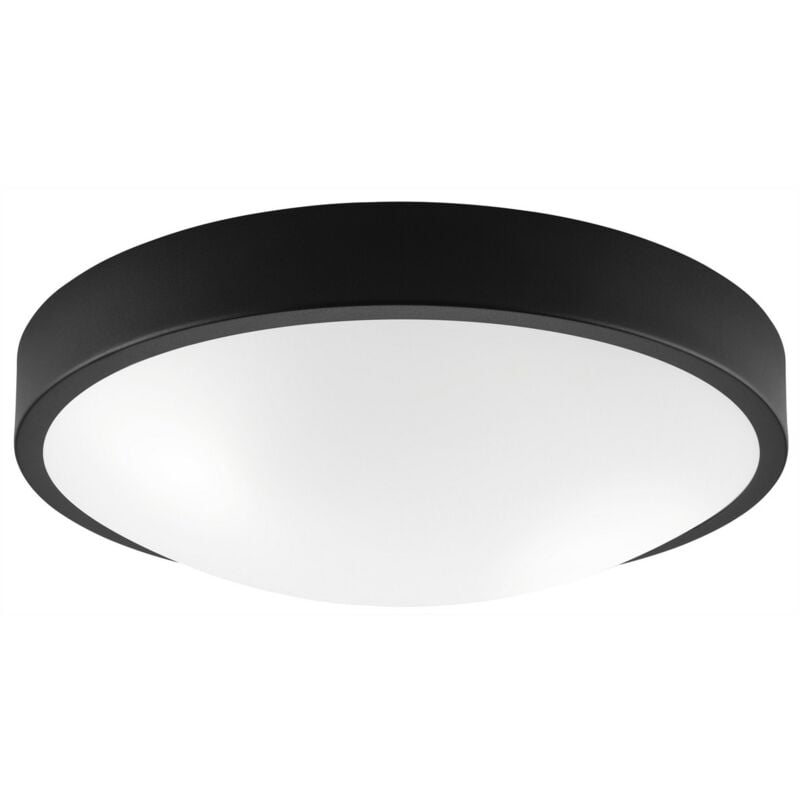 foto del prodotto epikasa lampada a soffitto jonas, metallo, vetro, nero, 8x36x36 cm