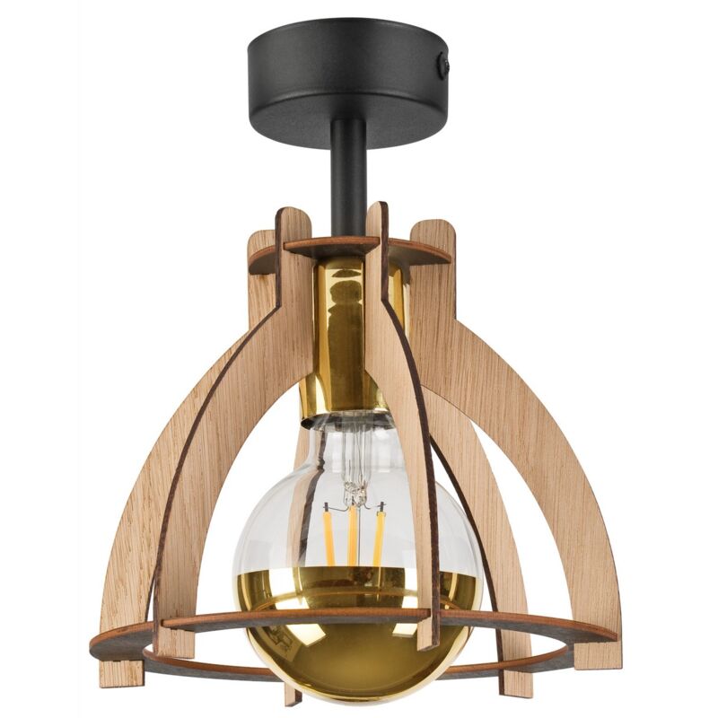 foto del prodotto epikasa lampada a soffitto lando, legno, marrone, 25x21x21 cm
