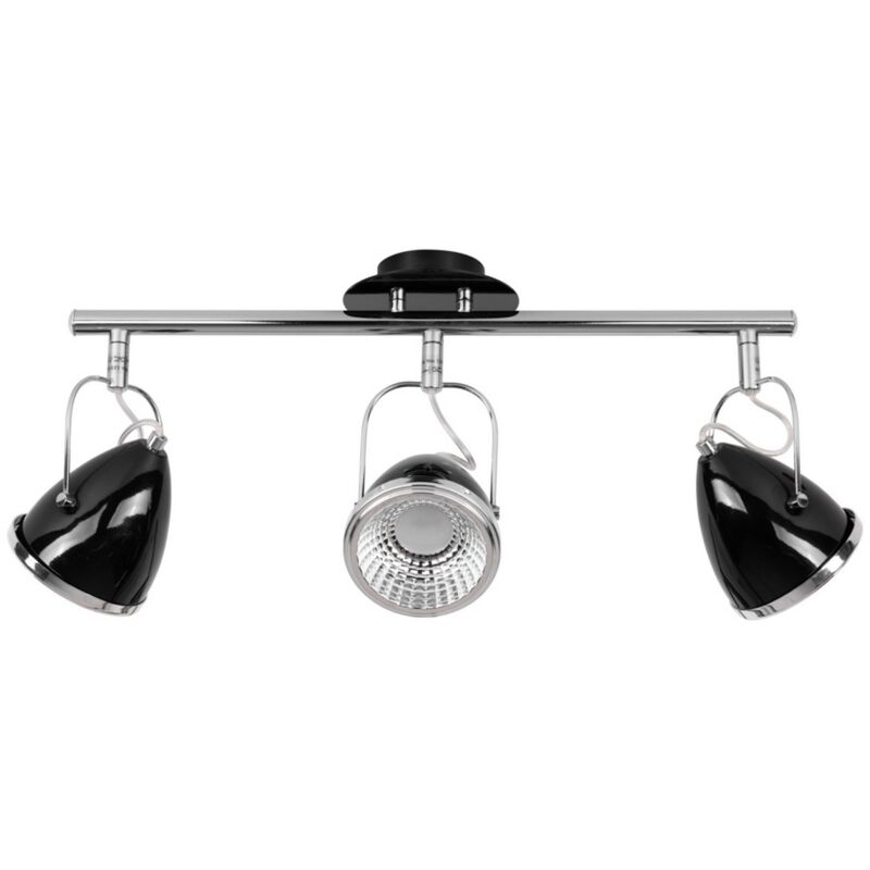 foto del prodotto epikasa lampada a soffitto lesse, metallo, nero, argento, 53x13x26 cm