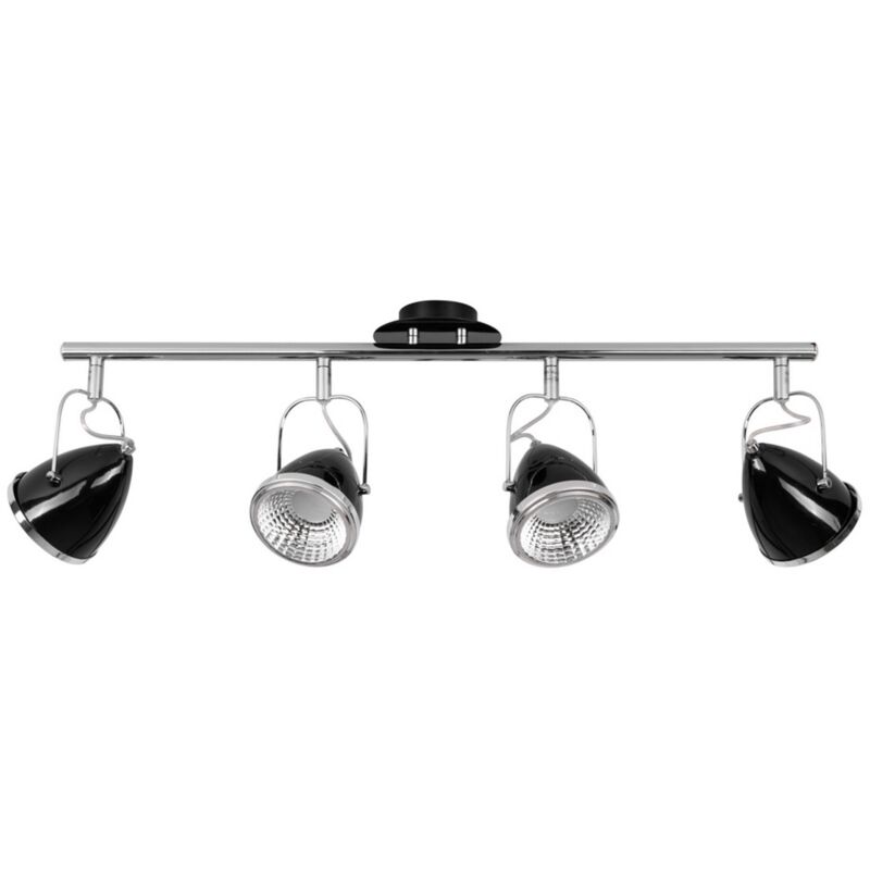 foto del prodotto epikasa lampada a soffitto lesse, metallo, nero, argento, 76x13x26 cm