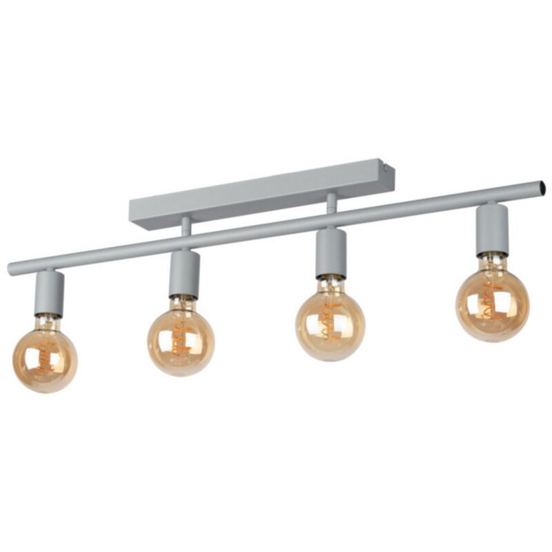 foto del prodotto epikasa lampada a soffitto lione, metallo, grigio, 6x86x15 cm