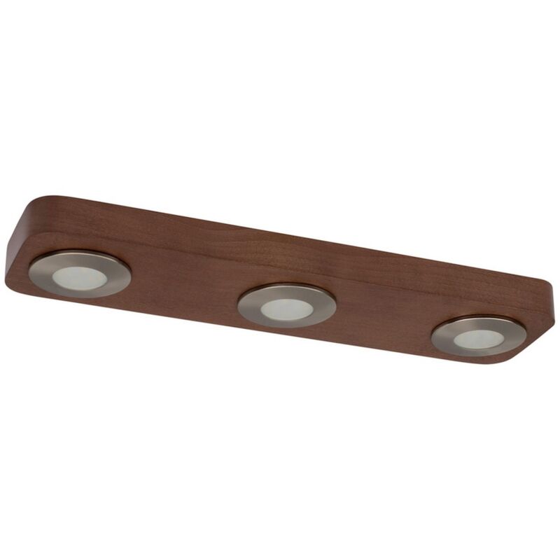 foto del prodotto epikasa lampada a soffitto marsiglia, legno, metallo, marrone, 11x42x3,5 cm
