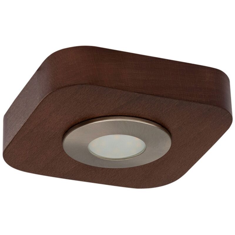 foto del prodotto epikasa lampada a soffitto marsiglia, legno, metallo, marrone, 14x14x3,5 cm