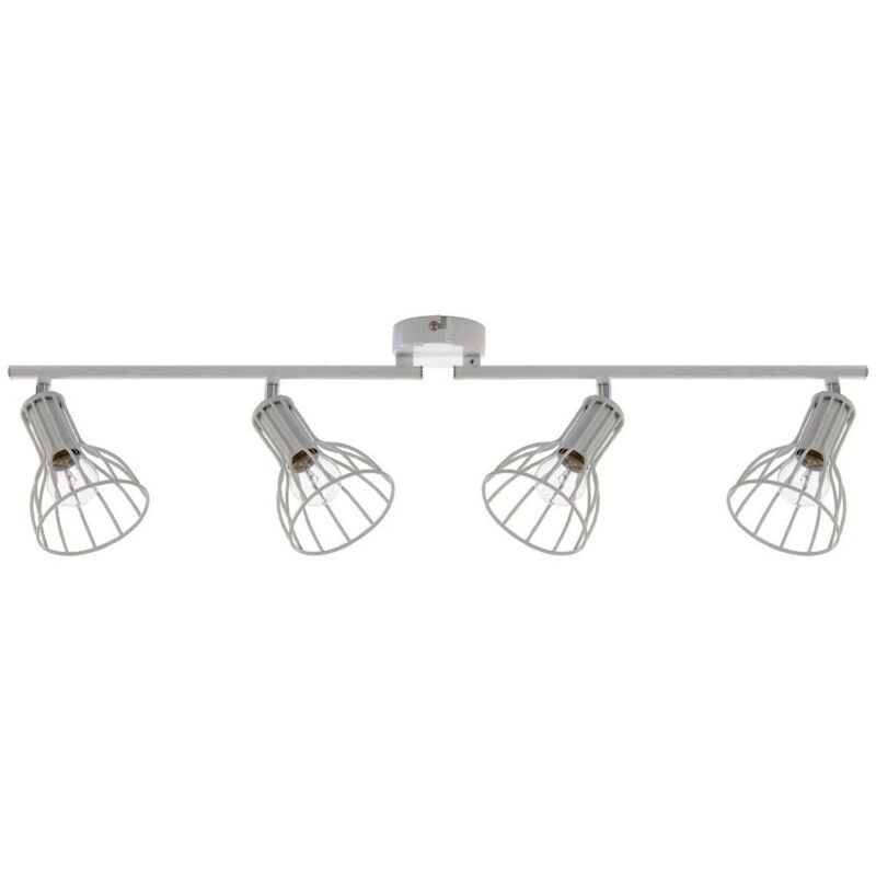 foto del prodotto epikasa lampada a soffitto megan, metallo, cromo, bianco, 105x10x21 cm