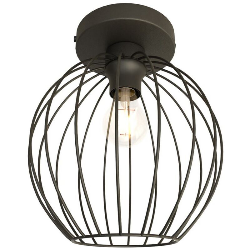 foto del prodotto epikasa lampada a soffitto nest, metallo, plastica, nero, 28x24x24 cm