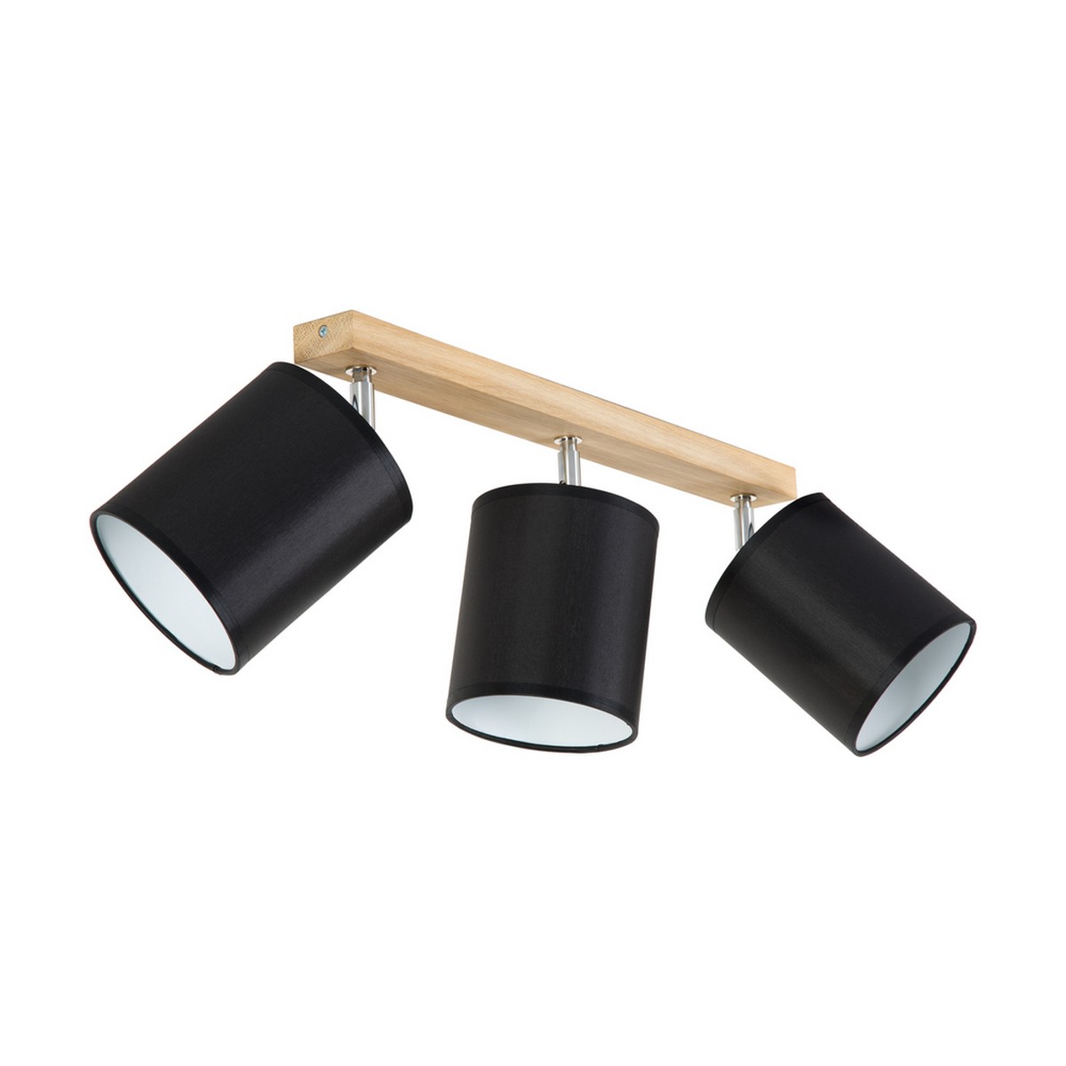 foto del prodotto epikasa lampada a soffitto nida, legno, tessuto, marrone, nero, 13x67x25 cm