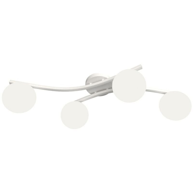 foto del prodotto epikasa lampada a soffitto opus, metallo, plastica, bianco, 60x60x20 cm