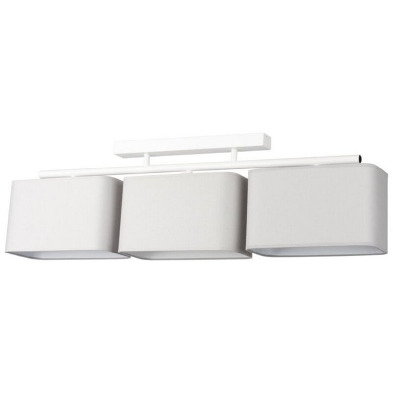 foto del prodotto epikasa lampada a soffitto pecos, metallo, tessuto, bianco, 15x86x32 cm