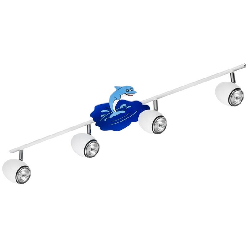 foto del prodotto epikasa lampada a soffitto per bambini baby, metallo, tessuto, bianco, argento, 14,5x79x12,5 cm