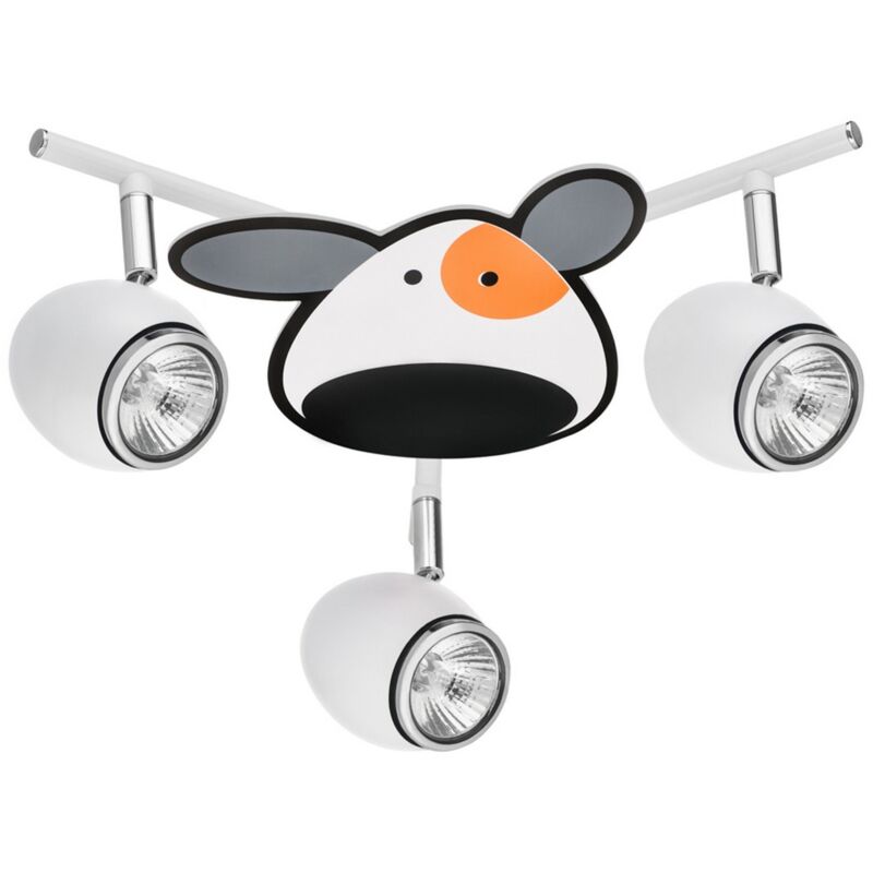 foto del prodotto epikasa lampada a soffitto per bambini baby, metallo, tessuto, bianco, argento, 40x40x13,5 cm