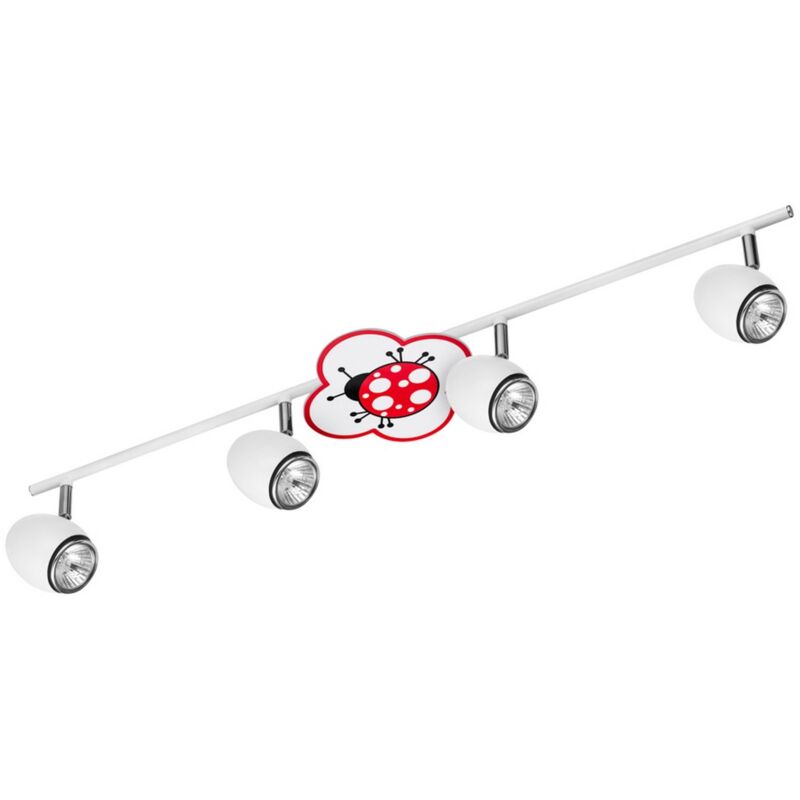 foto del prodotto epikasa lampada a soffitto per bambini baby, metallo, tessuto, bianco, argento, 81x14,5x14,5 cm