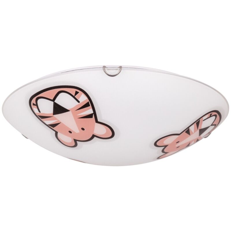 foto del prodotto epikasa lampada a soffitto per bambini mulde, metallo, vetro, argento, bianco, 40x40x10 cm
