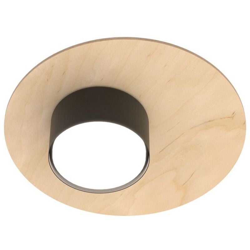 foto del prodotto epikasa lampada a soffitto pixo, metallo, compensato, nero, 20x7x20 cm