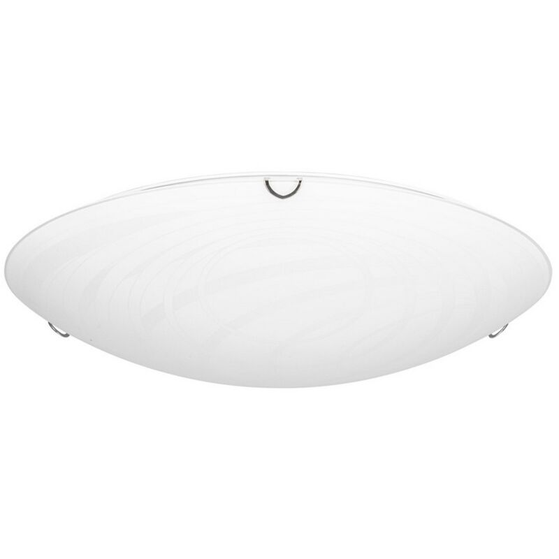 foto del prodotto epikasa lampada a soffitto saale, metallo, vetro, argento, bianco, 40x40x10 cm